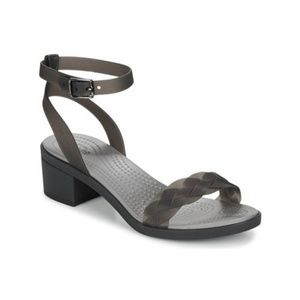Isabella Black Ankle Strap Sandals Heel